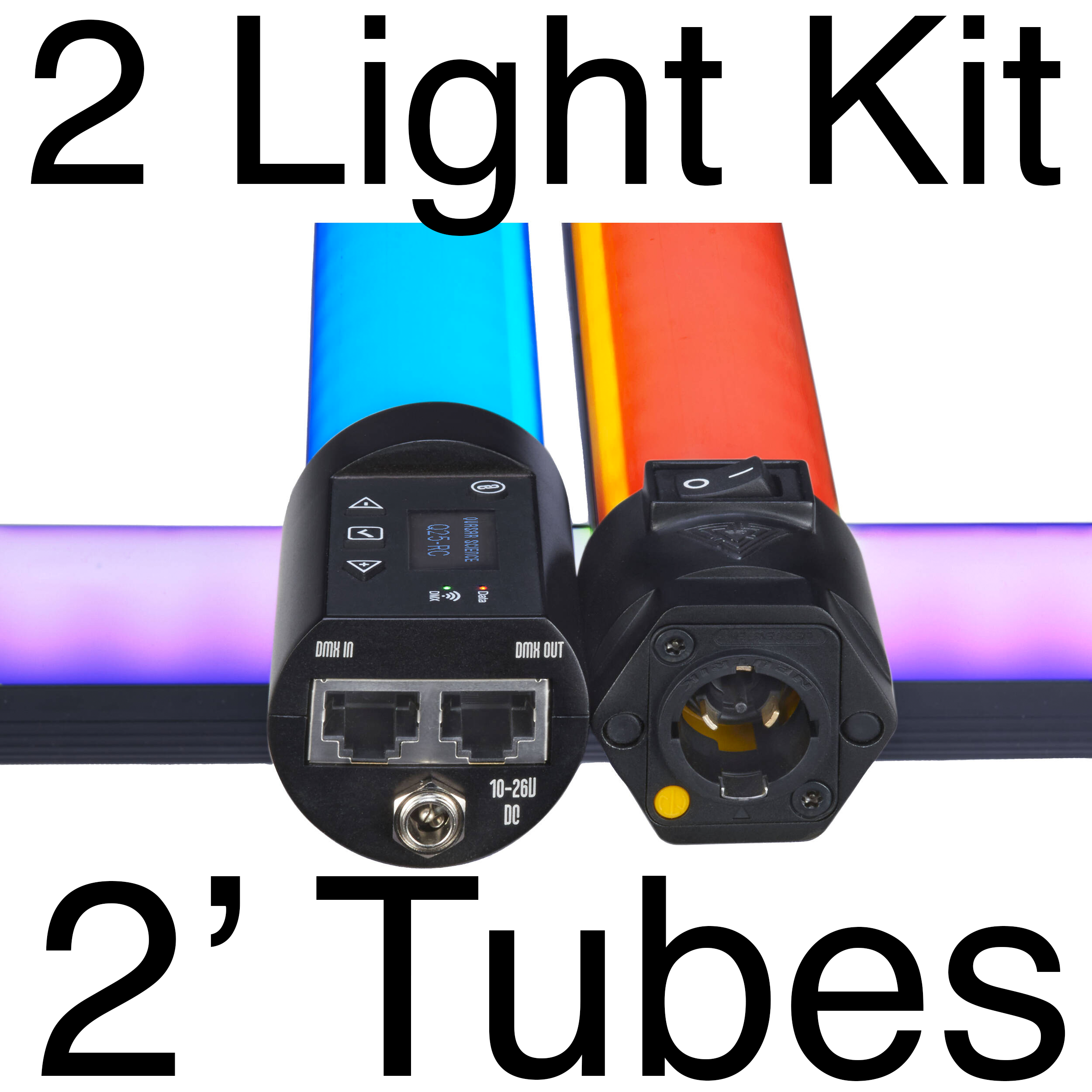 Quasar Science Q25-R Q-LED-R 2' Rainbow Linear LED Lamp With RGBX, Duo Kit